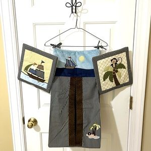 Nojo Ahoy mate baby diaper stacker and 2 pieces of soft wall art